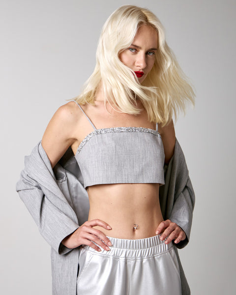 GREY Crop Top