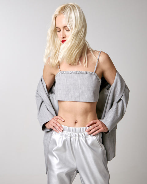 GREY Crop Top