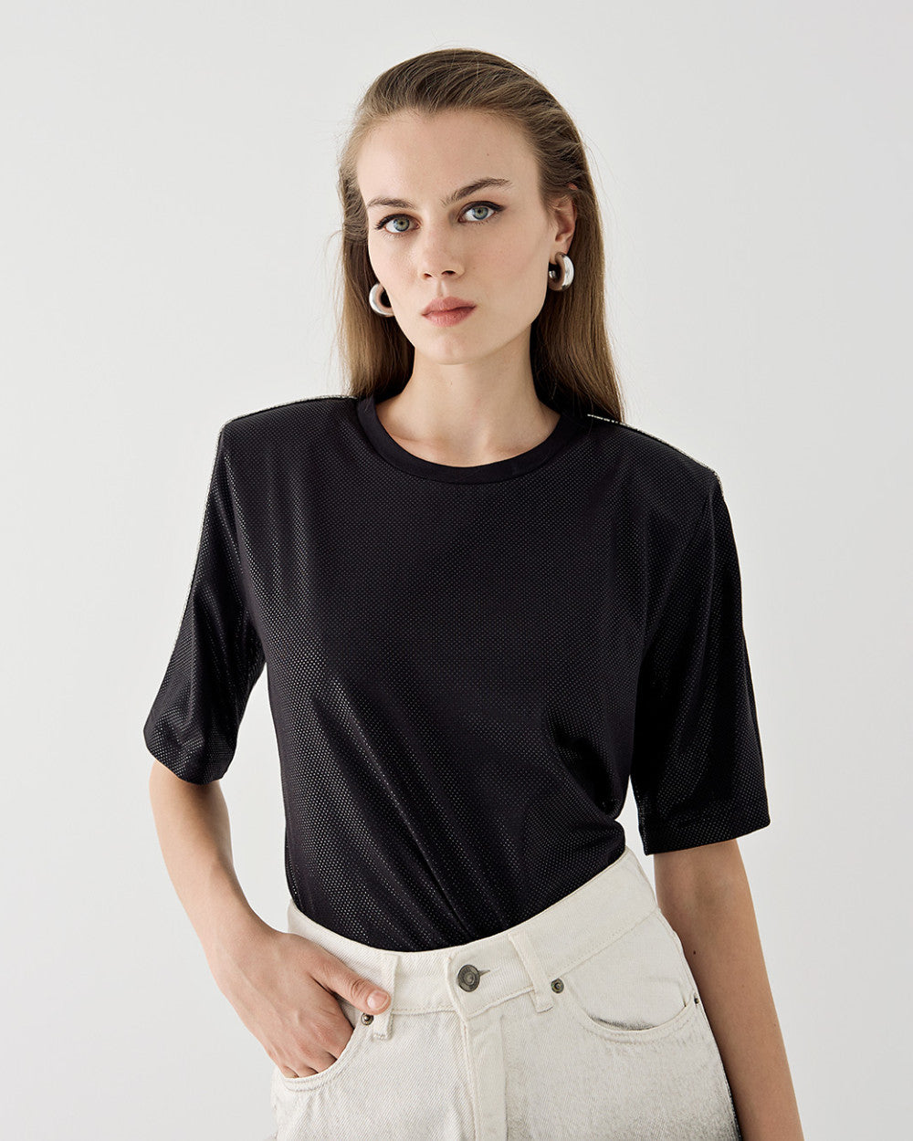 SHIMMER Black T-Shirt