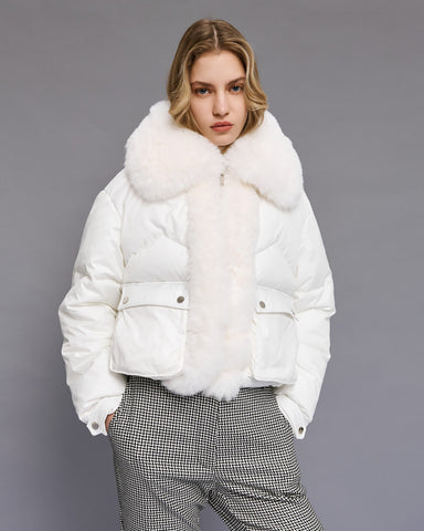 SNOW Fur Bomber Jacket