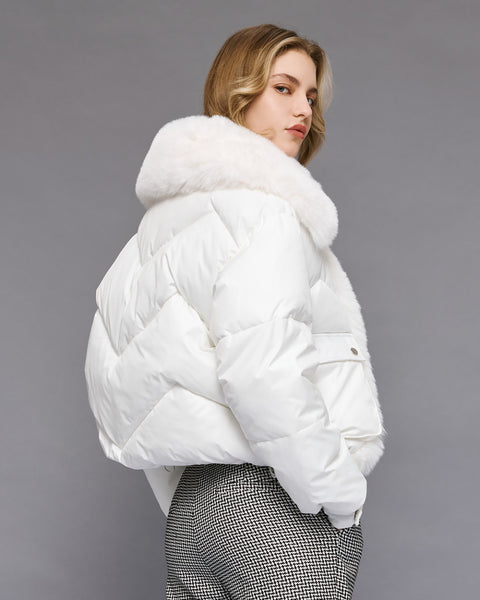 SNOW Fur Bomber Jacket