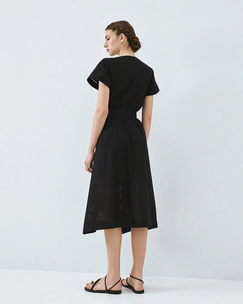 CLARISSE Black Broderie Dress