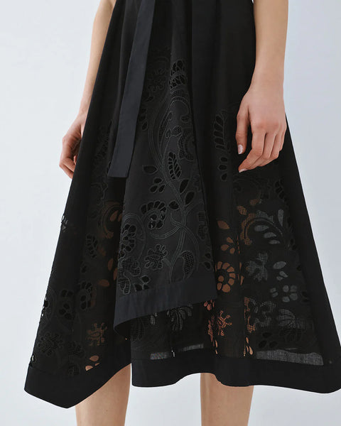 CLARISSE Black Broderie Dress