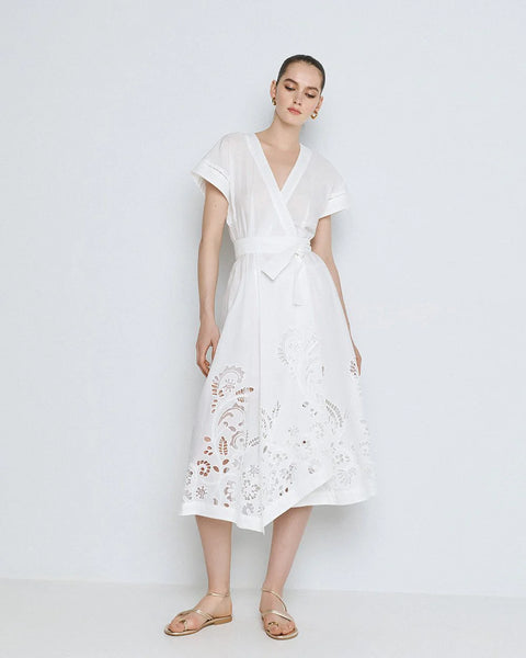 CLARISSE White Broderie Dress
