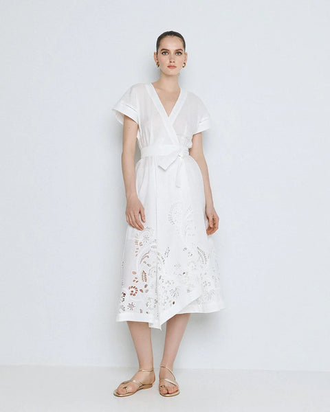 CLARISSE White Broderie Dress