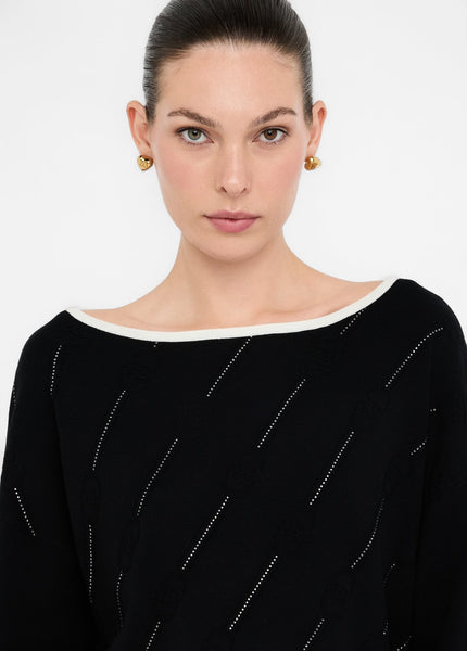 BLACK Strass Jumper