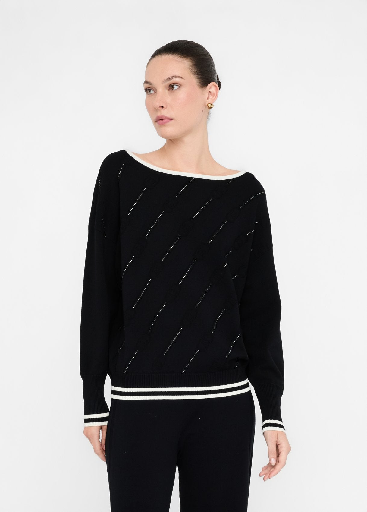 BLACK Strass Jumper