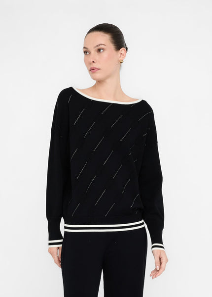 BLACK Strass Jumper