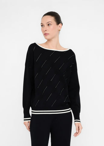 BLACK Strass Jumper