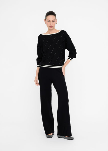 BLACK Strass Jumper