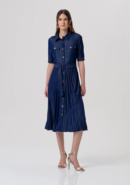 PLISSE  Denim Dress