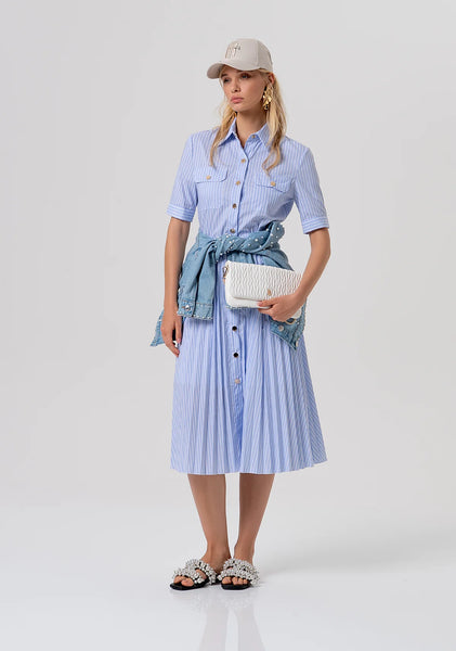 PLISSE Baby Blue Dress