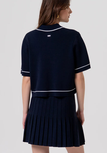 NAVY Cropped Blouse
