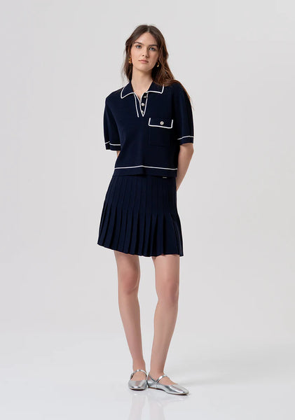 NAVY Cropped Blouse