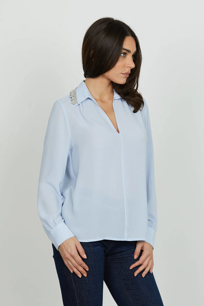 MARIBELLA Sky Blue Blouse