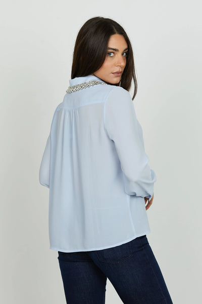MARIBELLA Sky Blue Blouse