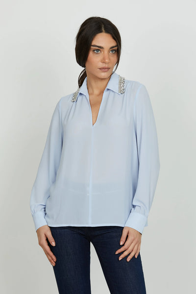 MARIBELLA Sky Blue Blouse