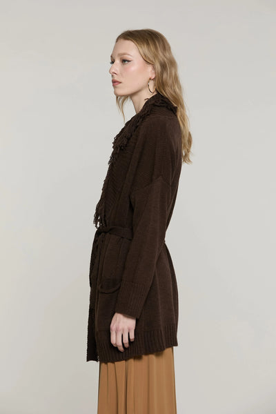 MIKAELA Brown Cardigan
