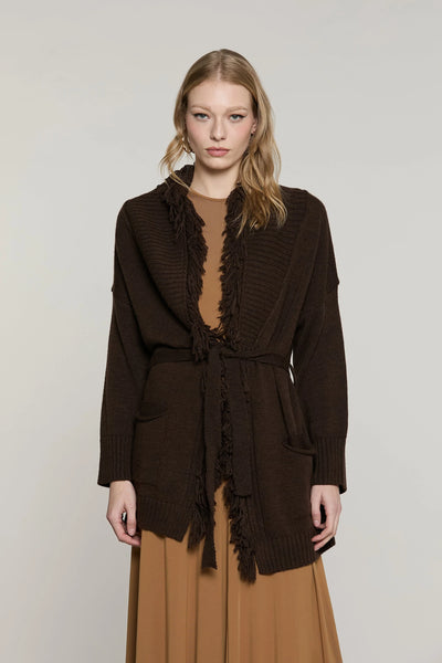 MIKAELA Brown Cardigan