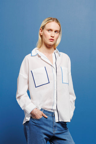 WHITE & BLUE Shirt