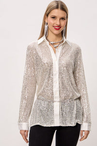PAILLETTES White Shirt