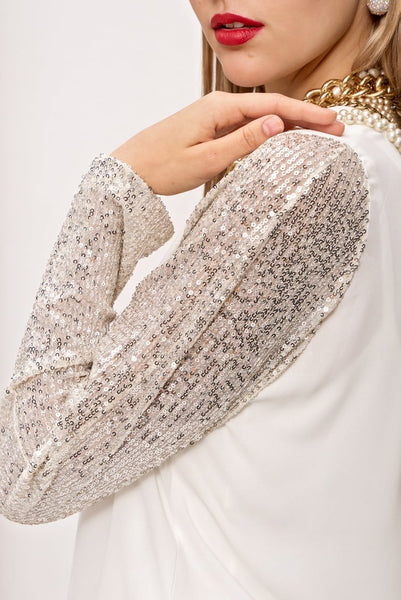 PAILLETTES White Blouse