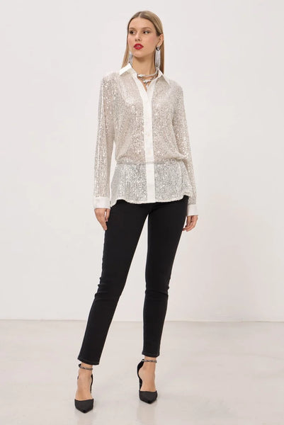 PAILLETTES White Shirt